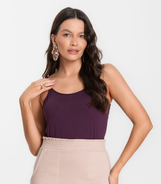 Image_Blusa Feminina de Alças Básica Rovitex Cinza