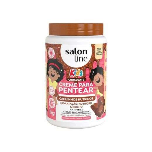 Image_Creme P/ Pentear Salon Line Cachinhos Nutridos Chocolate 1kg Infantil