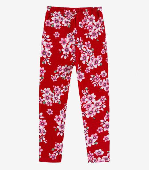 Legging Infantil Em Cotton Select Vermelho