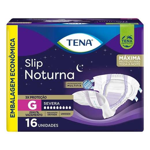 Image_Fralda Geriátrica Slip Noturna Tamanho G Com 16 Unidades
