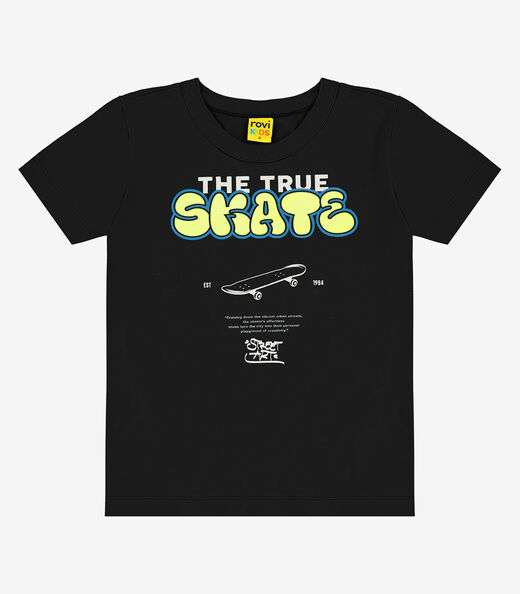 Camiseta Infantil Meia Malha Rovi Kids Preto