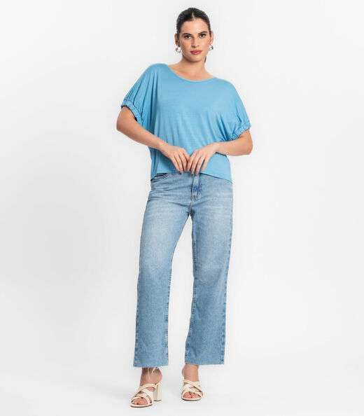 Blusa Viscose Infinita Cor Azul