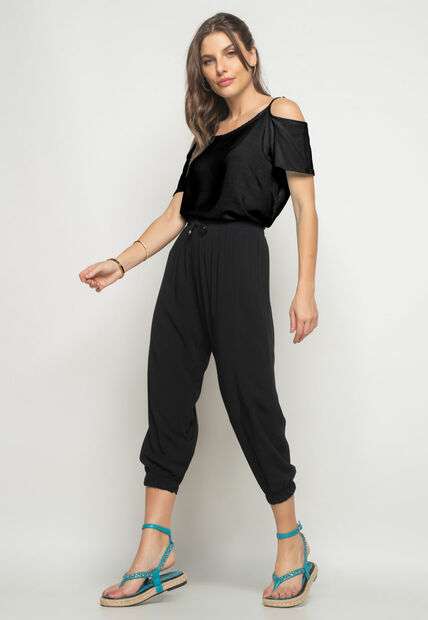 Image_Regata Ombro Vazado Viscolinho Preto Salvatore Fashion