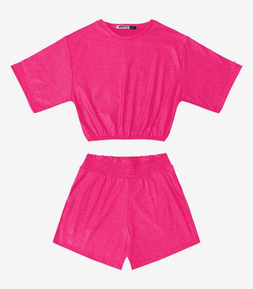 Image_Conjunto Blusa Com Shorts Feminino Minty Rosa
