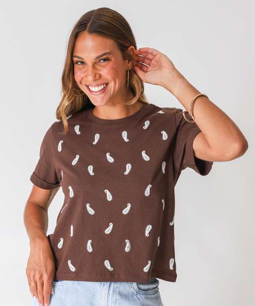Image_Blusa Feminina Estampa Paisley Marisa Marrom