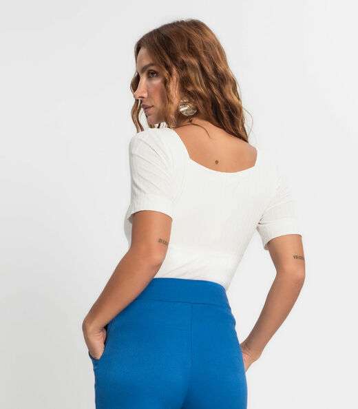 Blusa Feminina Com Amarração Endless Bege