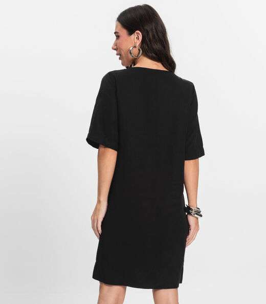 Image_Vestido Curto Feminino Gola Redonda Endless Preto