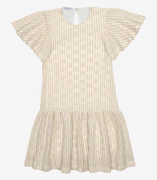 Vestido Infantil Tricot Trick Nick Bege