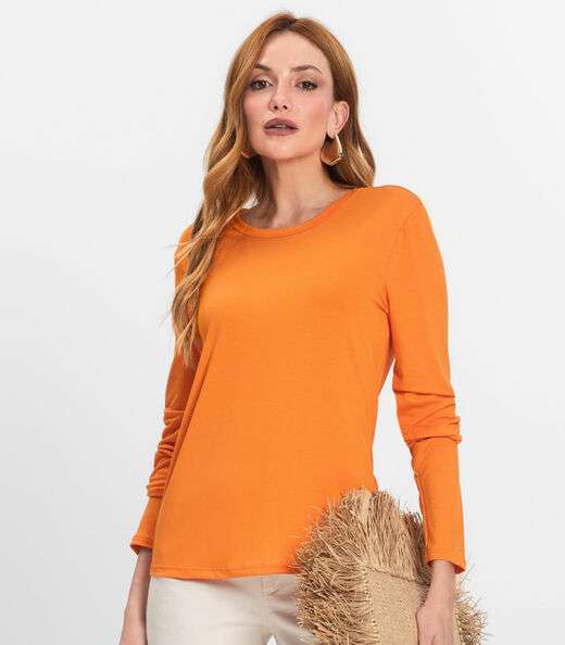 Blusa Manga Longa Select Laranja