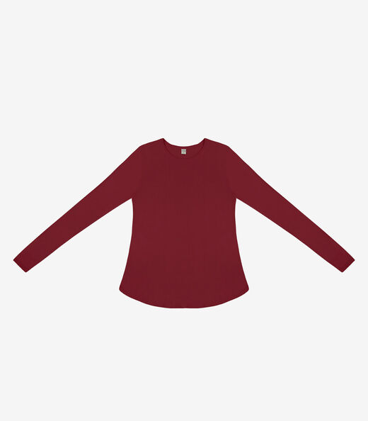 Blusa Feminina Manga Longa Visco Tricot Rovitex Vermelho