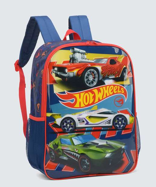 Mochila Infantil Escolar Hotwheels Luxcel 
