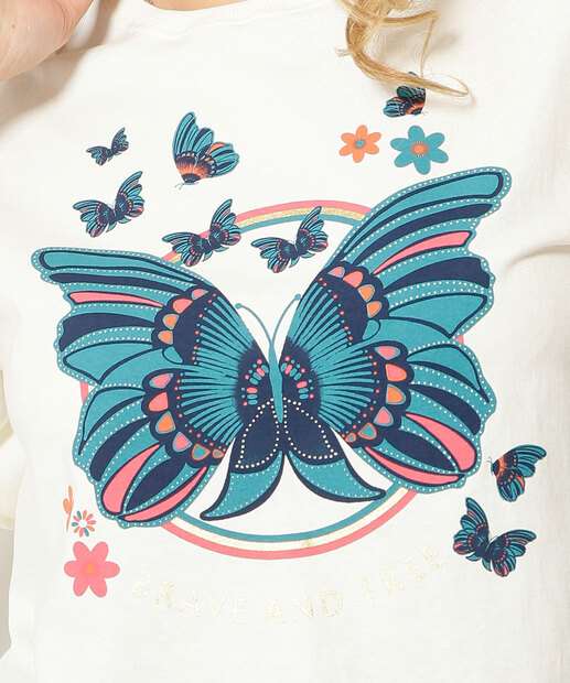 Blusa Cropped Feminina Manga Curta Marisa