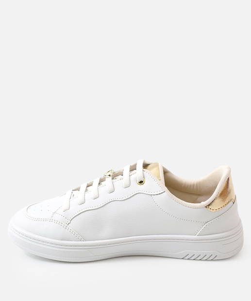Tênis Casual Feminino Recortes Marisa Branco