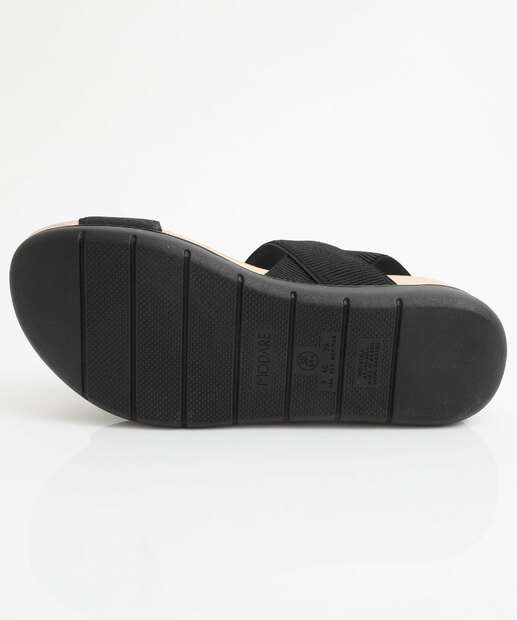 Sandália Feminina Flatform Tiras Modare Preto