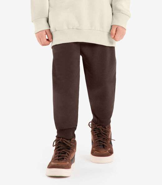 Conjunto Blusão Com Capuz E Calça Rovi Kids Bege