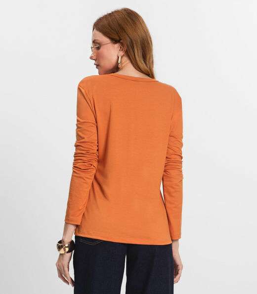Blusa Manga Longa Select Laranja