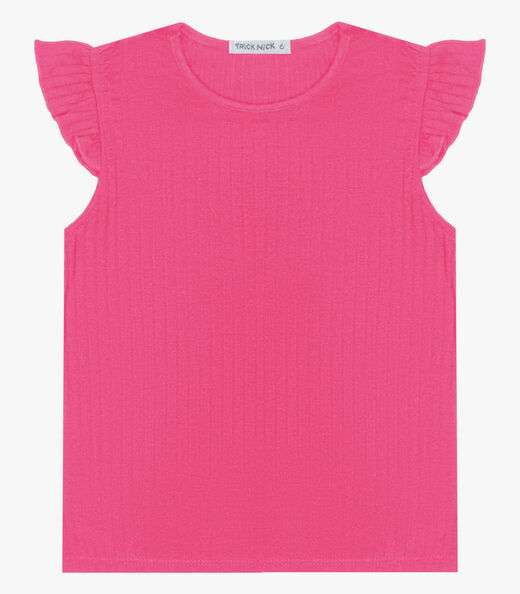 Blusa Juvenil Feminina Ribana Trick Nick Rosa