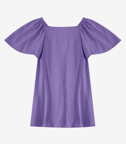 Vestido Infantil em Viscose Infinita Cor Roxo