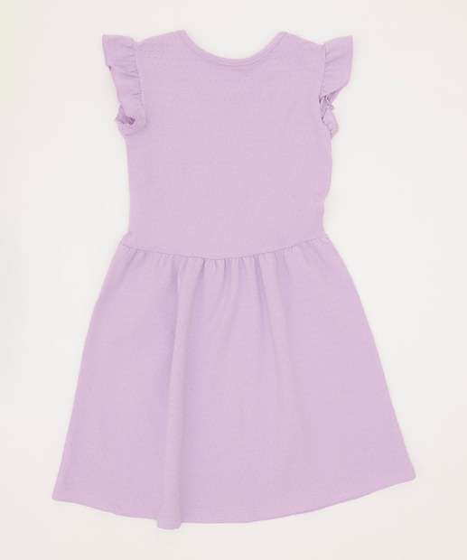 Vestido Infantil Manga Curta Textura Marisa Tam 4 a 10