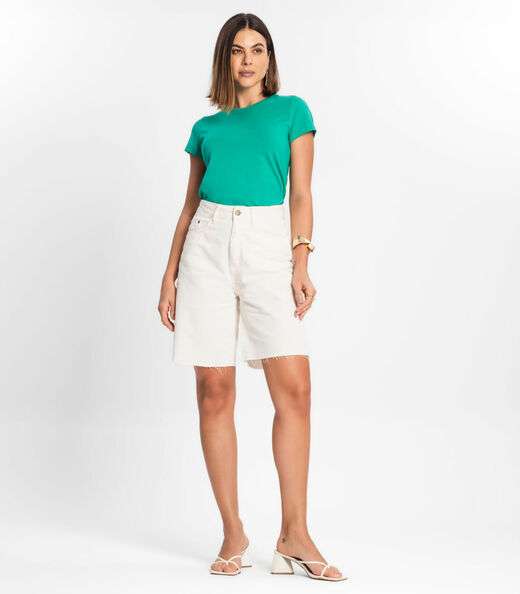 Blusa Feminina Cotton Leve Básica Rovitex Verde