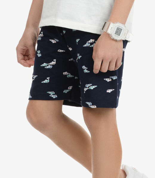 Conjunto Camiseta com Bermuda Menino Rovi Kids Bege