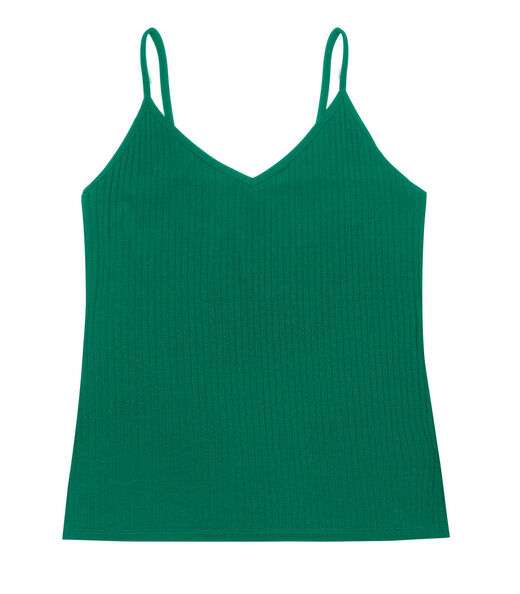 Blusa De Alça Feminina Ribana Canelada Rovitex Verde
