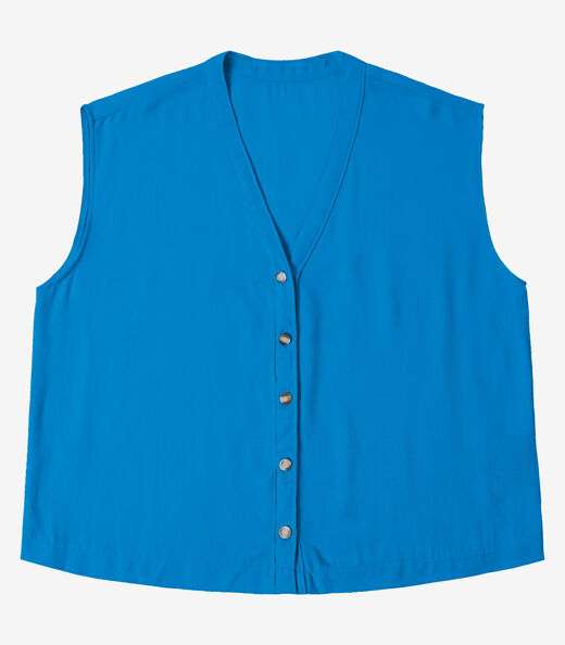 Camisa Feminina Viscose Sarjada Pesada Rovitex Azul