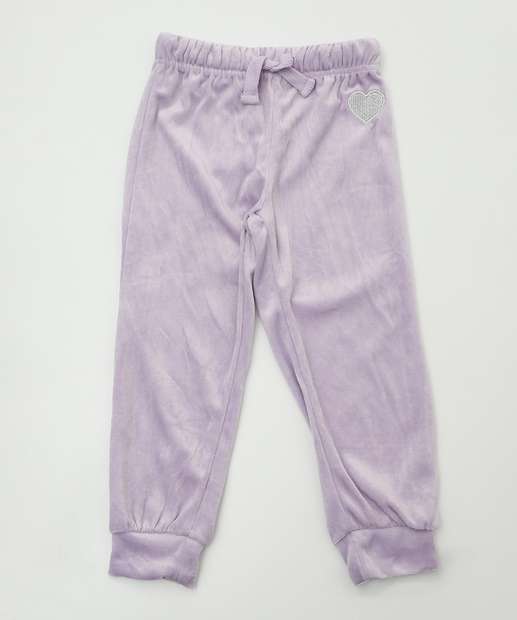 Conjunto Infantil Plush Capuz Zíper Marisa Tam 1 a 3 Lilás