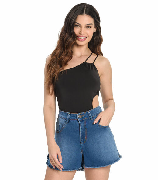Shorts Jeans Feminino Desfiado Efex Jeans Azul