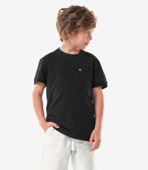 Image_Camiseta Infantil Cotton Masculina Trick Nick Preto