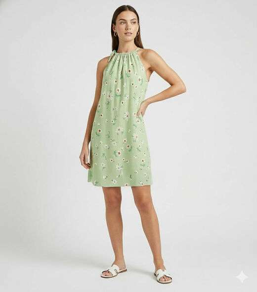 Image_Vestido Curto Feminino Em Viscolinho Select Verde