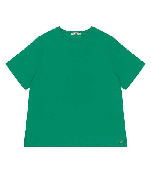 Blusa Plus Size Feminina Manga Curta Secret Glam Verde