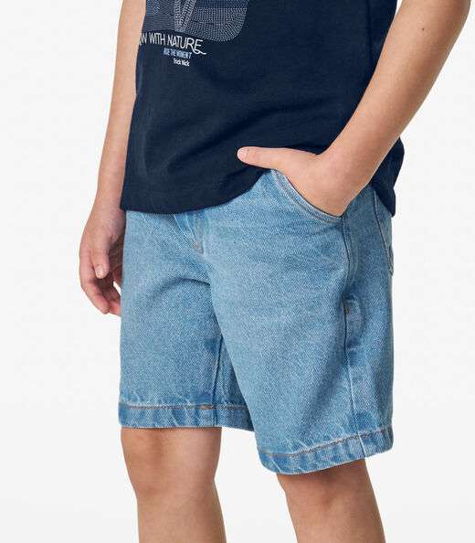 Conjunto Masculino Camiseta com Bermuda Trick Nick Azul