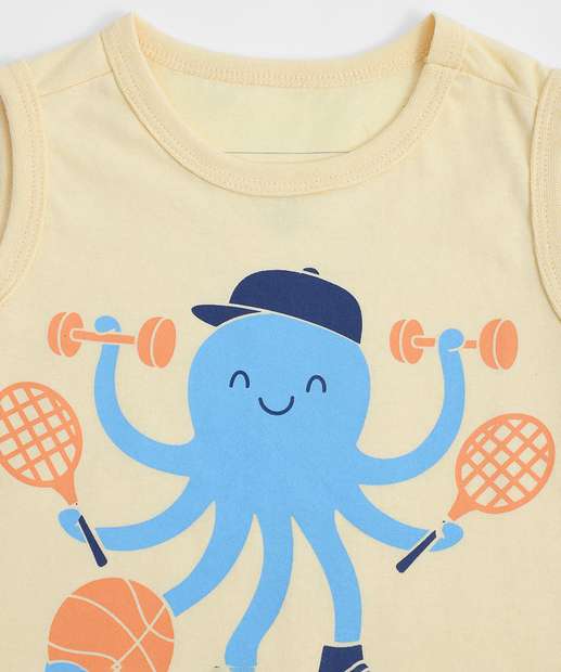 Regata Infantil Marisa Tam 1 a 3 Amarelo