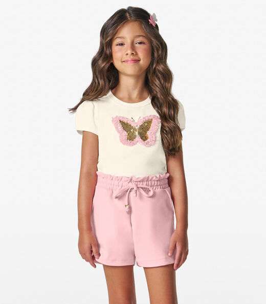 Image_Conjunto Blusa com Shorts Menina Trick Nick Rosa