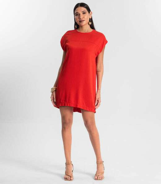 Vestido Curto Feminino Rovitex Laranja