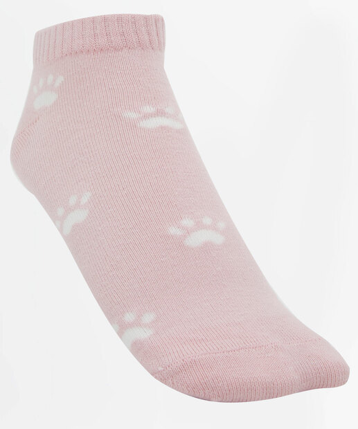 Kit 5 Pares Meias Soquete Feminina Gatos Marisa