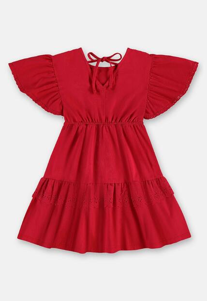 Vestido Algodão Detalhe Renda Up Baby