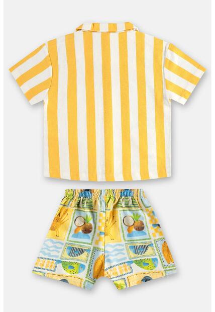 Conjunto Menino Camisa e Short Três e Já