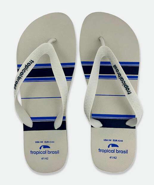 Chinelo Masculino Estampa Listras Tropical Brasil
