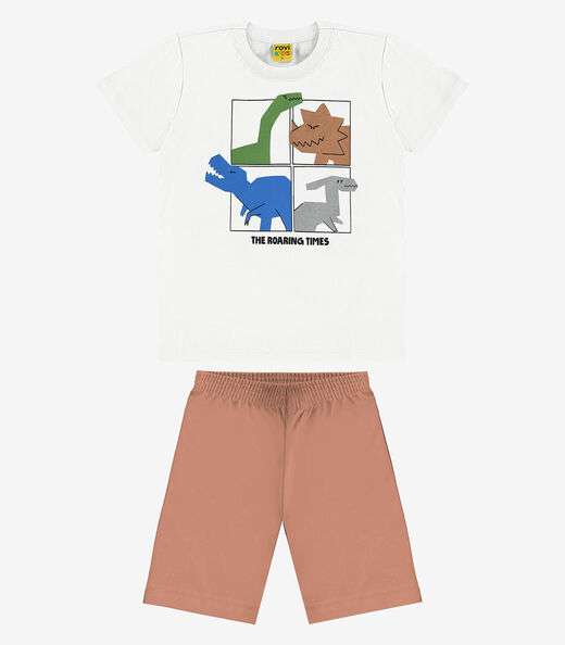 Image_Conjunto Infantil Camiseta com Bermuda Rovi Kids Branco