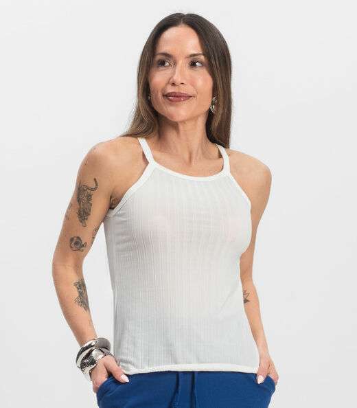 Regata Feminina Infinita Cor Bege