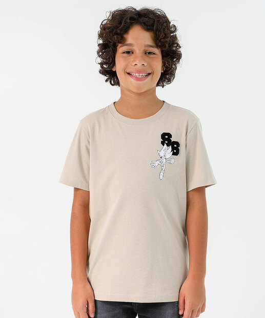 Image_Camiseta Juvenil Estampa Sonic Tam 10 a 16 Bege