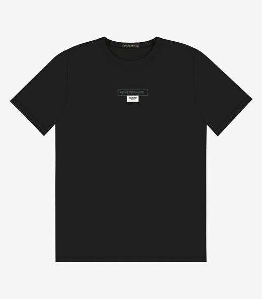 Camiseta Masculina em Meia Malha Diametro Preto