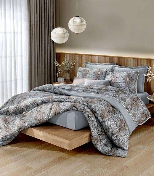 Image_Edredom Casal Estampado Vivaldi Cinza