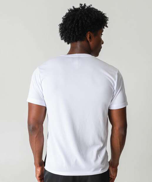 Camiseta Masculina Fitness Recorte Marisa Branco