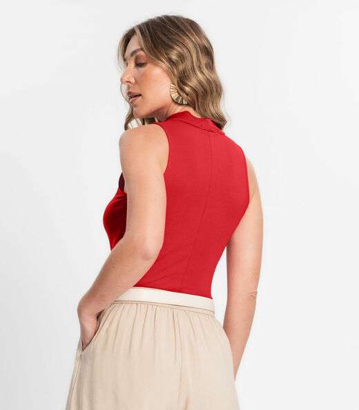 Regata Feminina Gola Alta Endless Vermelho
