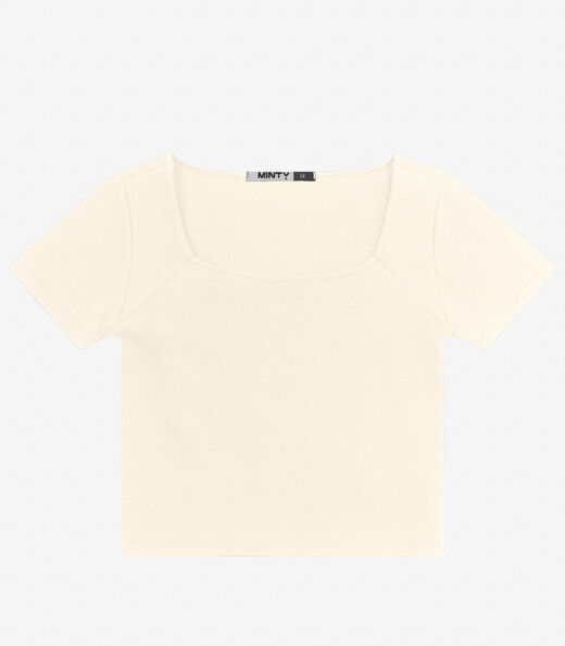 Image_Blusa Juvenil Manga Curta em Ribana Minty Bege