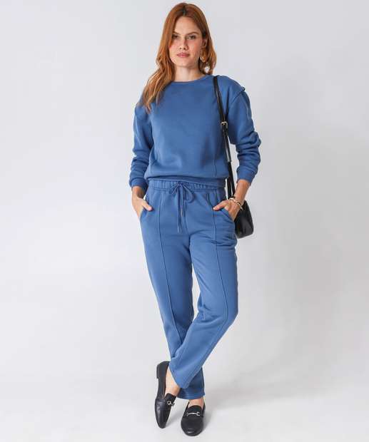 Image_Calça Moletom Feminina Reta Frizo Marisa Azul