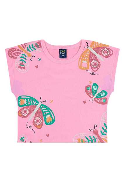 Conjunto Blusa Borboleta e Short Bee Loop